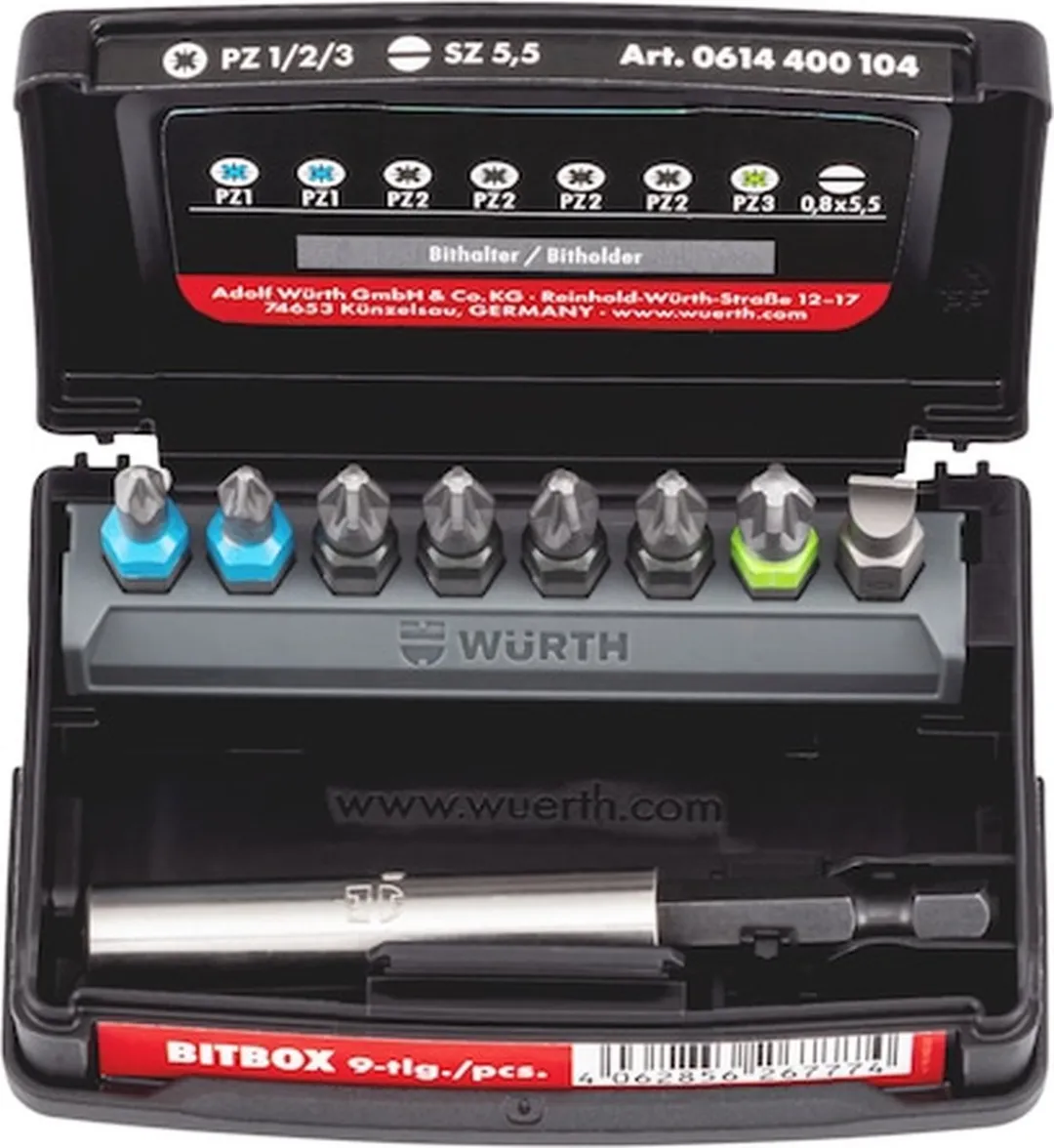 Würth Bitbox T20 - 9-delig