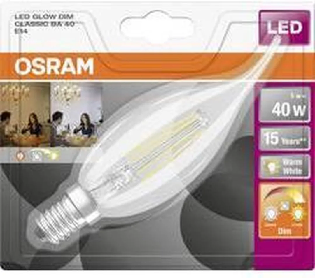 Osram LED Druipkaars E14 5W Warmwit - 2700K - Helder - afbeelding 5 van 5