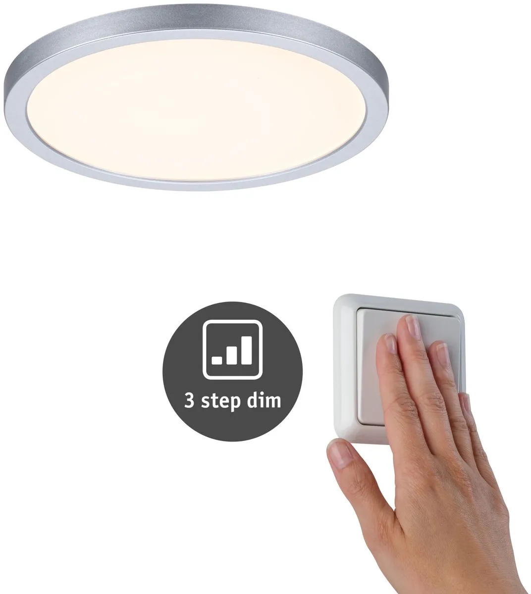 Paulmann VariFit LED-inbouwpaneel Areo IP44 13W 1200lm - 3000K Chroom mat