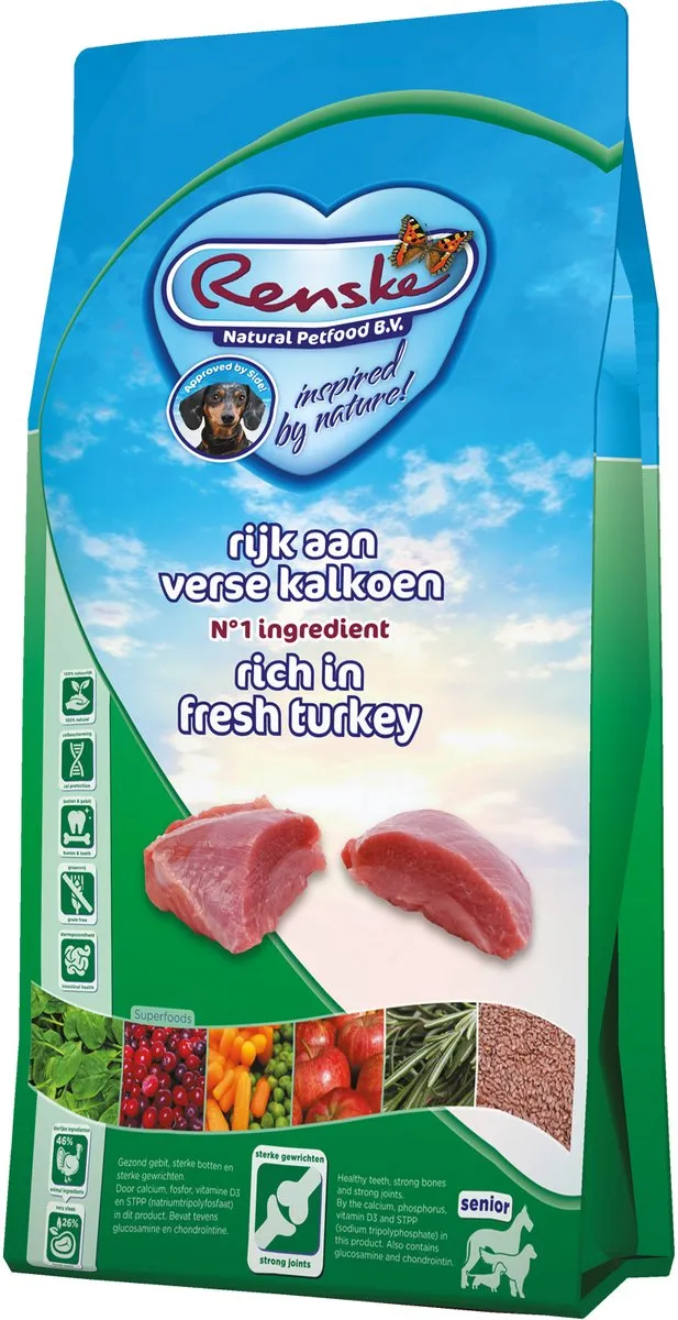 Renske Senior Hondenvoer Graanvrij 12kg