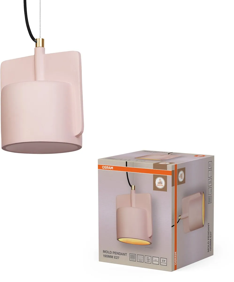 Osram Decor Mold Hanglamp Roze - 190cm - E27