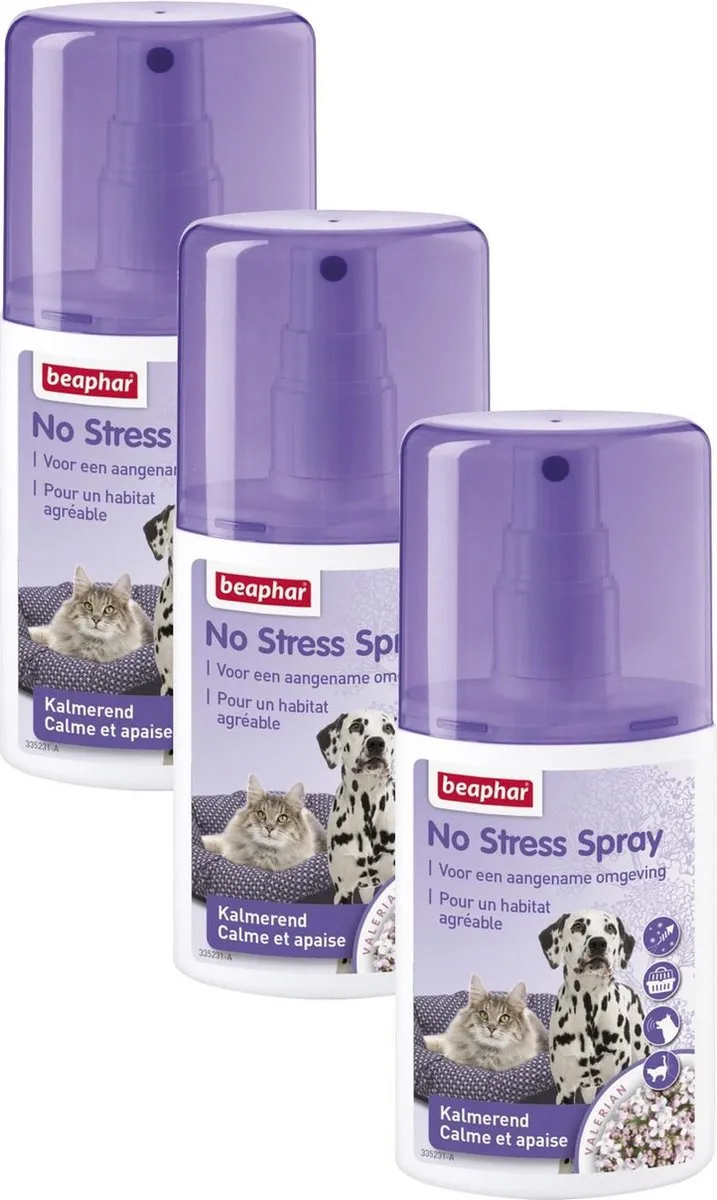 Beaphar No Stress Spray Anti-stressmiddel 3x125ml - afbeelding 6 van 6