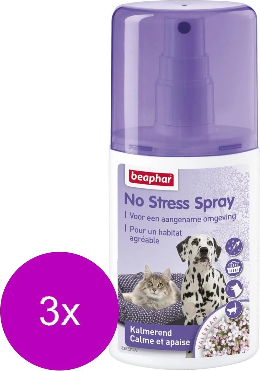 Beaphar No Stress Spray Anti-stressmiddel 3x125ml