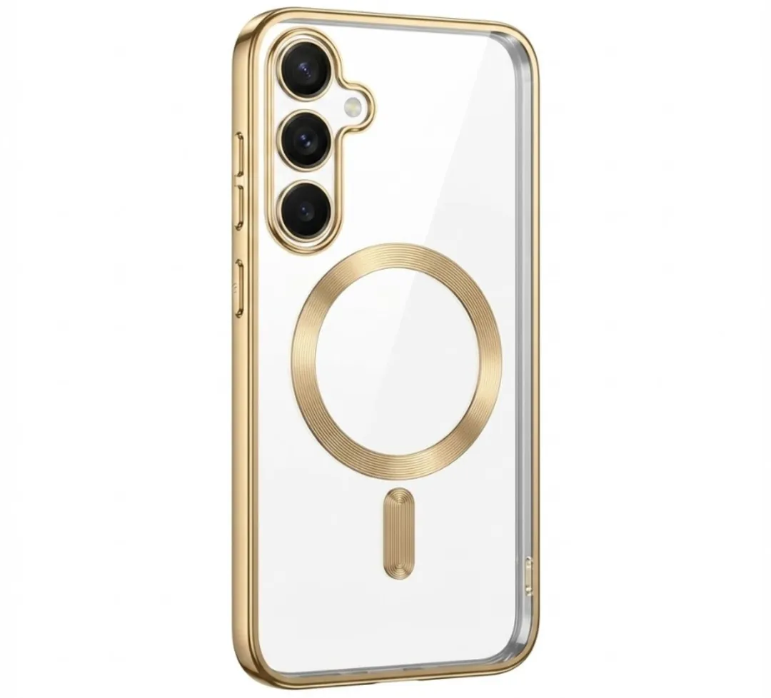 NUVEX Transparant Goudkleurig Hoesje Samsung Galaxy S25 MagSafe