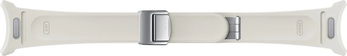 Samsung Watch D-Buckle Hybrid Leather Band S/M - Cream