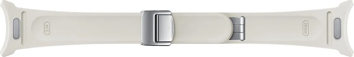 Samsung Watch D-Buckle Hybrid Leather Band S/M - Cream