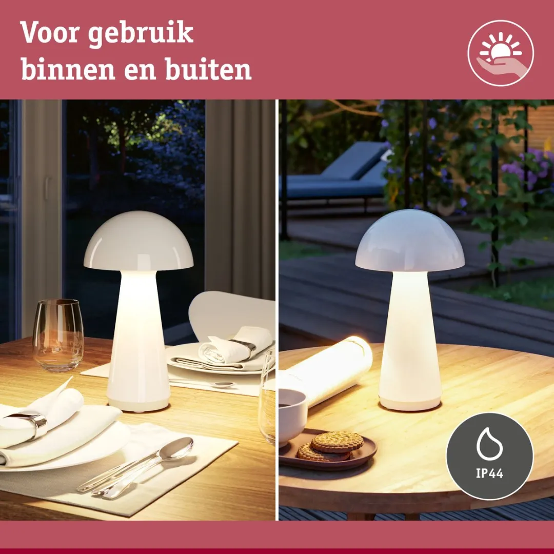 Paulmann Acculamp Onzo IP44 - 2700K - 16cm Wit