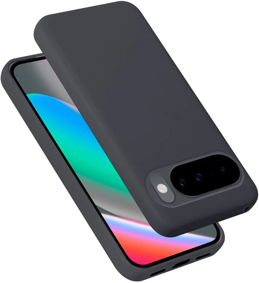 Cadorabo Hoesje geschikt voor Google pixel 10 Case in Liquid Zwart Beschermhoes