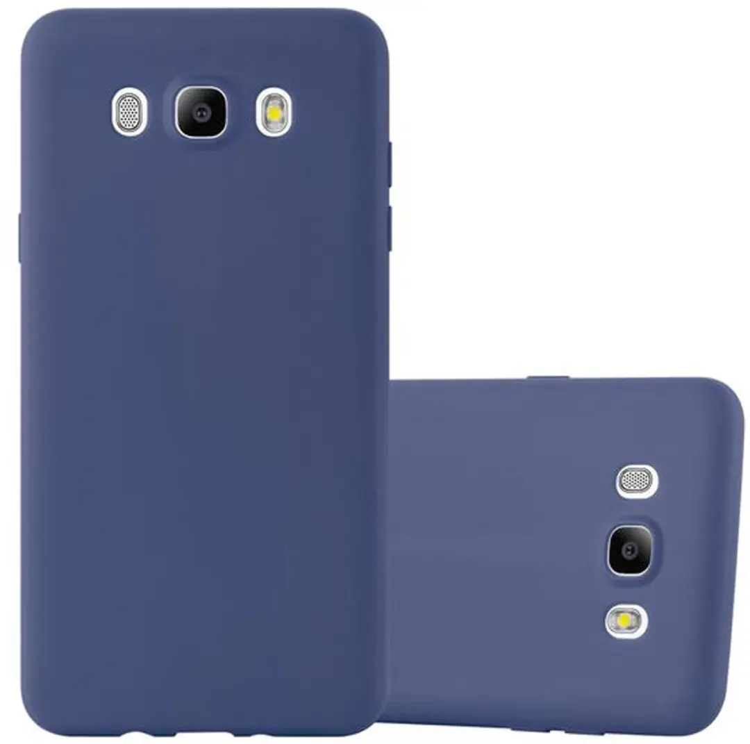 Cadorabo Hoesje geschikt voor Samsung Galaxy J7 2016 in CANDY DONKER BLAUW
