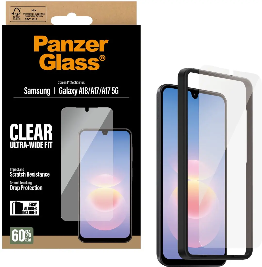 PanzerGlass Ultra-Wide Fit Screenprotector Galaxy A18 - afbeelding 3 van 5