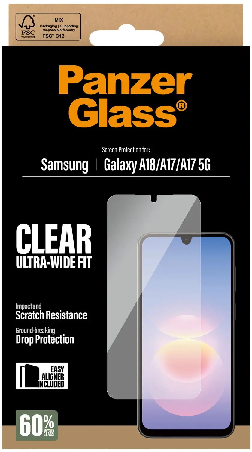 PanzerGlass Ultra-Wide Fit Screenprotector Galaxy A18 - afbeelding 4 van 5