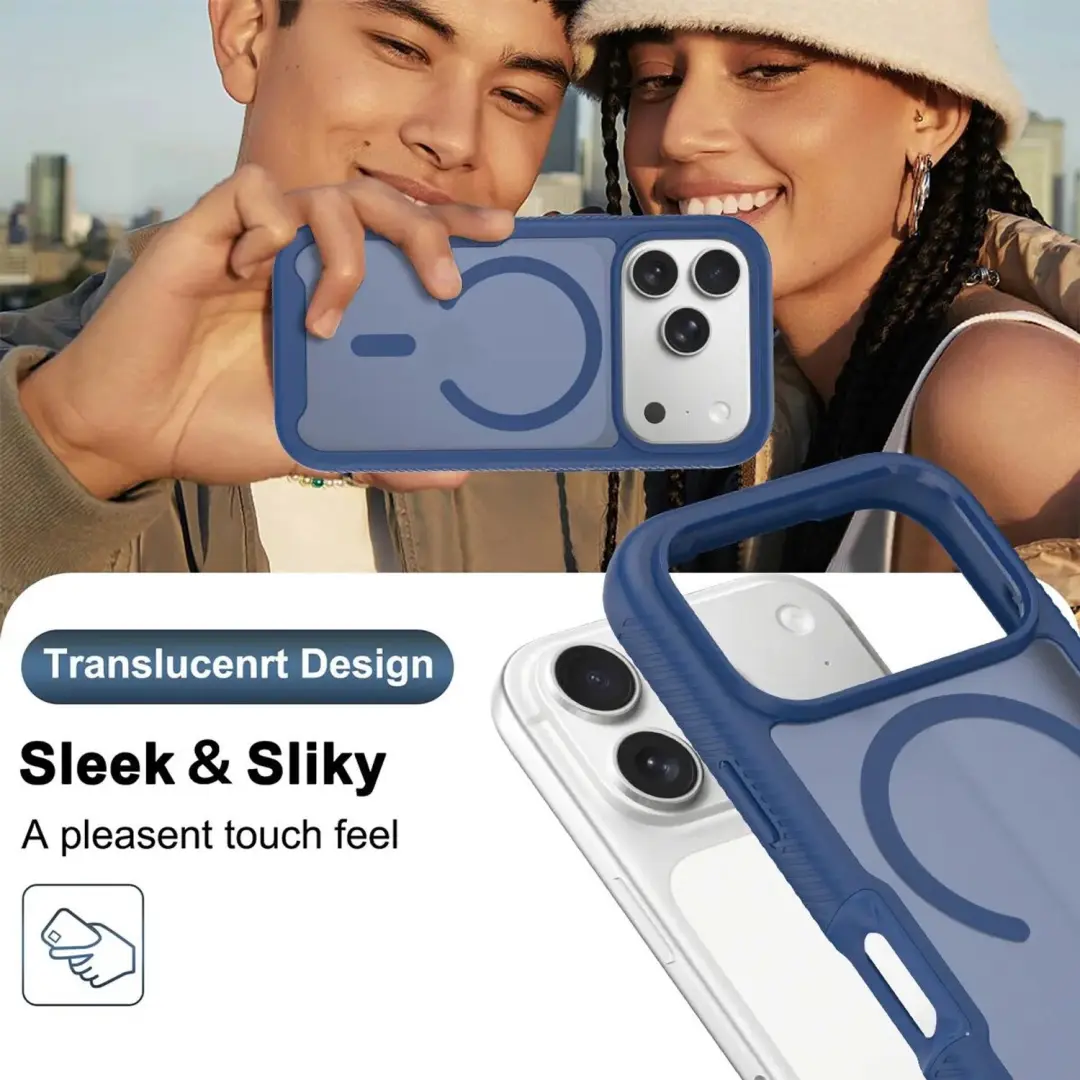 Hoesje met Ingebouwde Screenprotector iPhone 18 Pro - MagSafe - Matte Blauw - afbeelding 4 van 6