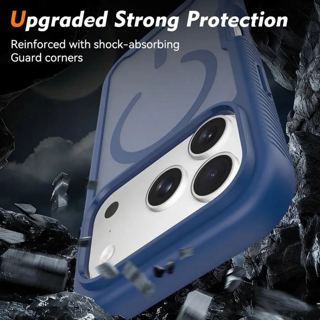 Hoesje met Ingebouwde Screenprotector iPhone 18 Pro - MagSafe - Matte Blauw - afbeelding 5 van 6