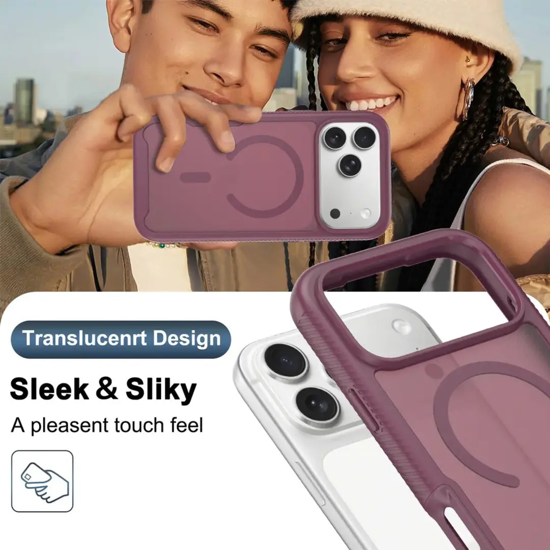 iPhone 18 Pro Max Hoesje Full Protect MagSafe - Matte Burgundy - afbeelding 4 van 6