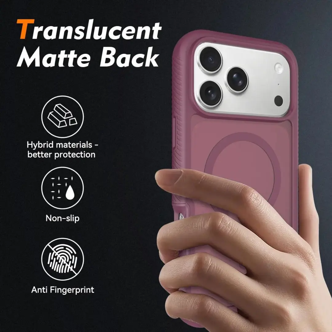 iPhone 18 Pro Max Hoesje Full Protect MagSafe - Matte Burgundy - afbeelding 5 van 6