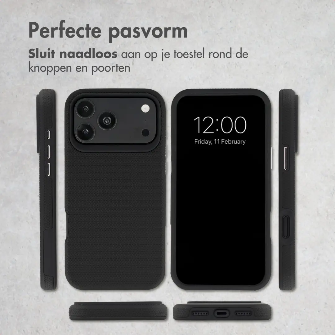 Accezz Tough Backcover iPhone 18 Pro/17 Pro MagSafe Zwart - afbeelding 5 van 6
