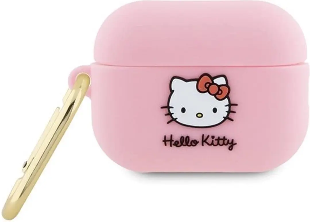 Hello Kitty 3D Kitty Head Hoesje AirPods Pro 2 - Roze - afbeelding 2 van 2