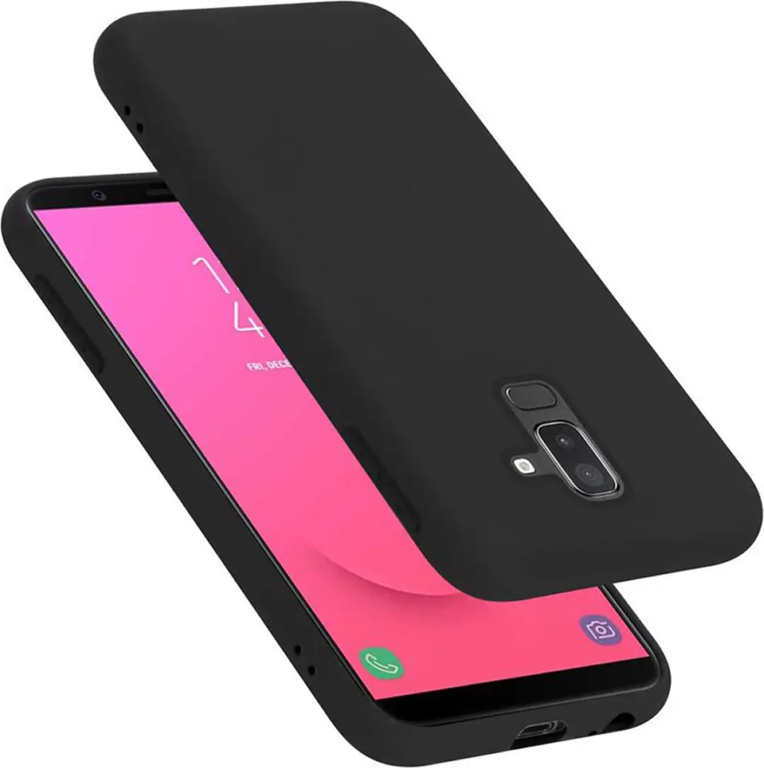 Cadorabo Hoesje geschikt voor Samsung Galaxy A6 PLUS 2018 in LIQUID ZWART