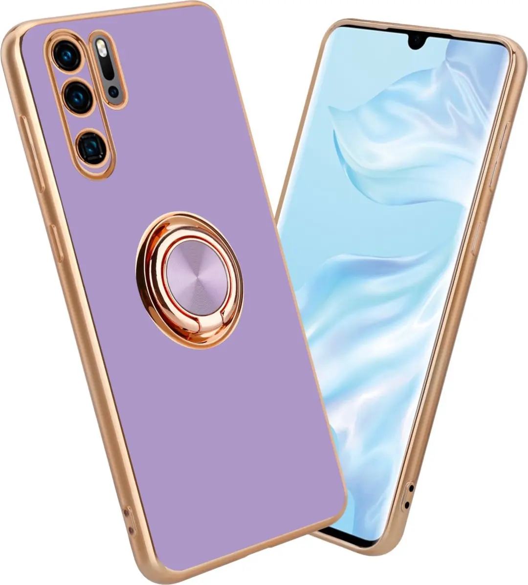 Cadorabo Hoesje geschikt voor Huawei P30 PRO in Glossy Licht Paars