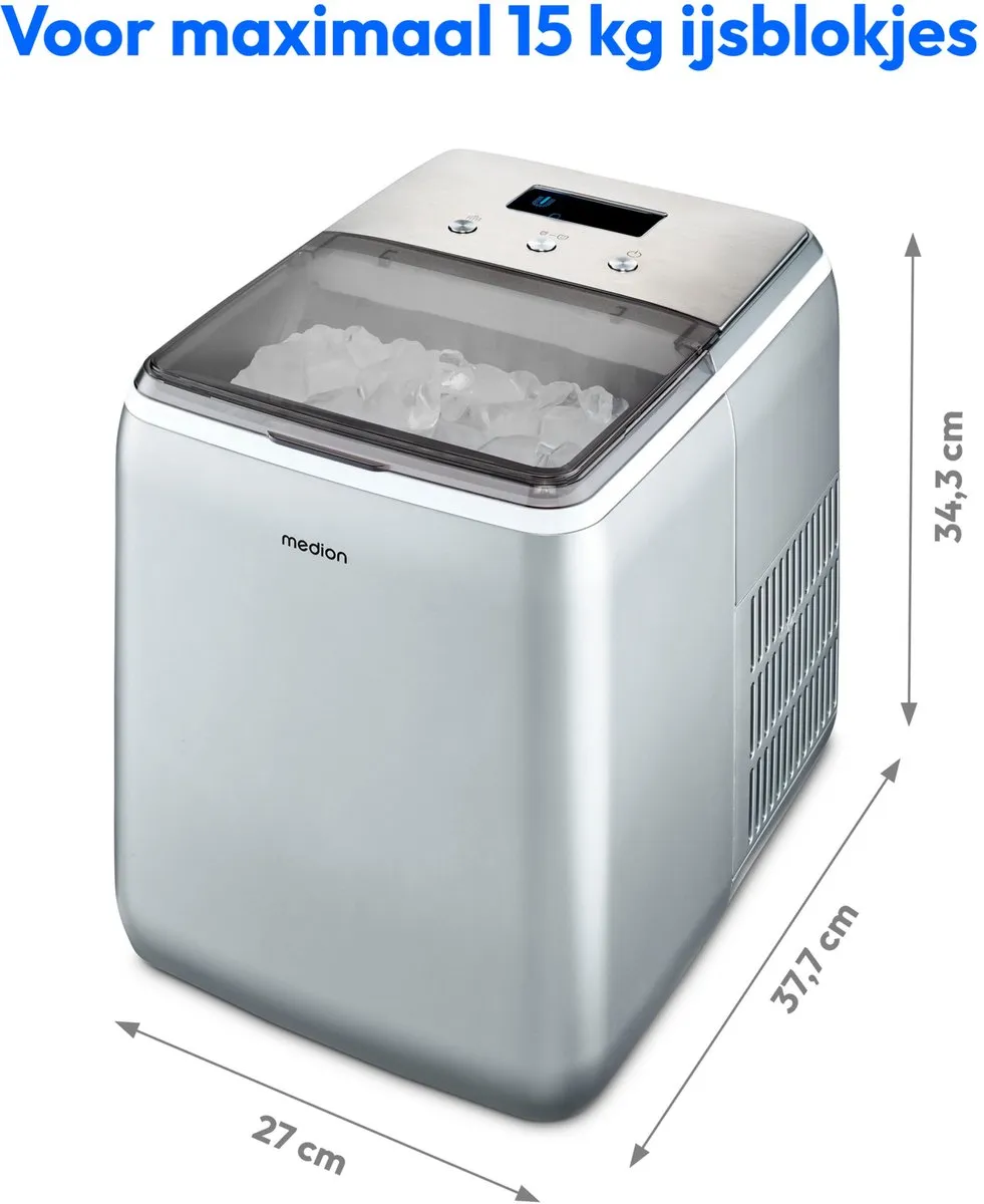 Medion MD11950 IJsblokjesmachine - 2,6L - Zilver - afbeelding 6 van 6