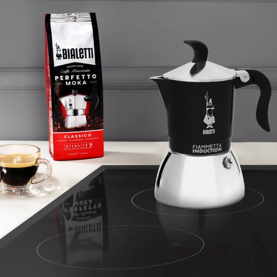 Bialetti Fiammetta Induction Moka Express 0,1L - Zwart/RVS