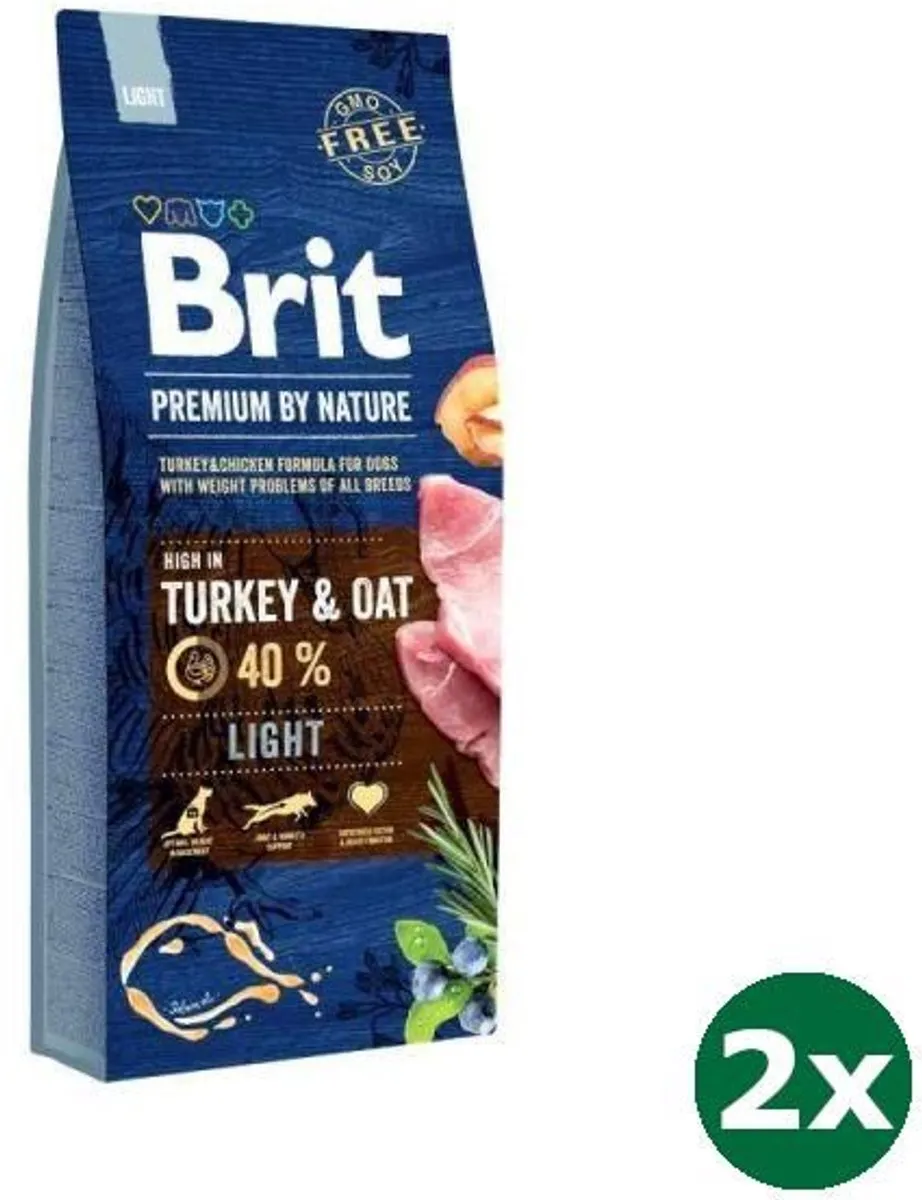 Brit Premium by Nature Light Hondenvoer 30kg (2x15kg)