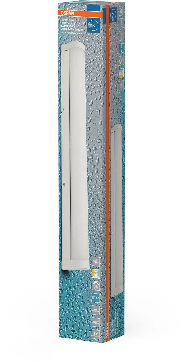 Osram Orbis Tube Frost Glass 60cm LED Wandlamp - 12W 1200lm IP44