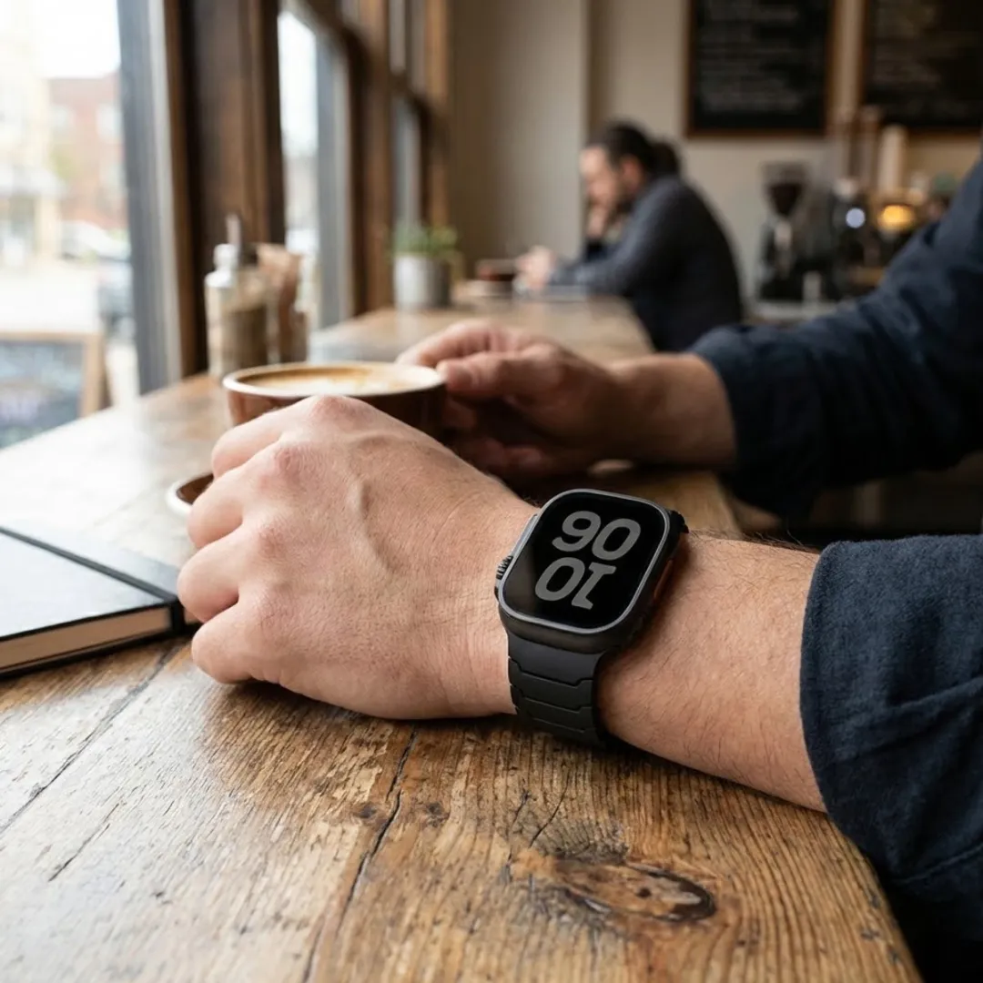 NUVEX Zwart Siliconen Horlogebandje - Magnetisch - One Size - Apple Watch 38/40/41/42mm