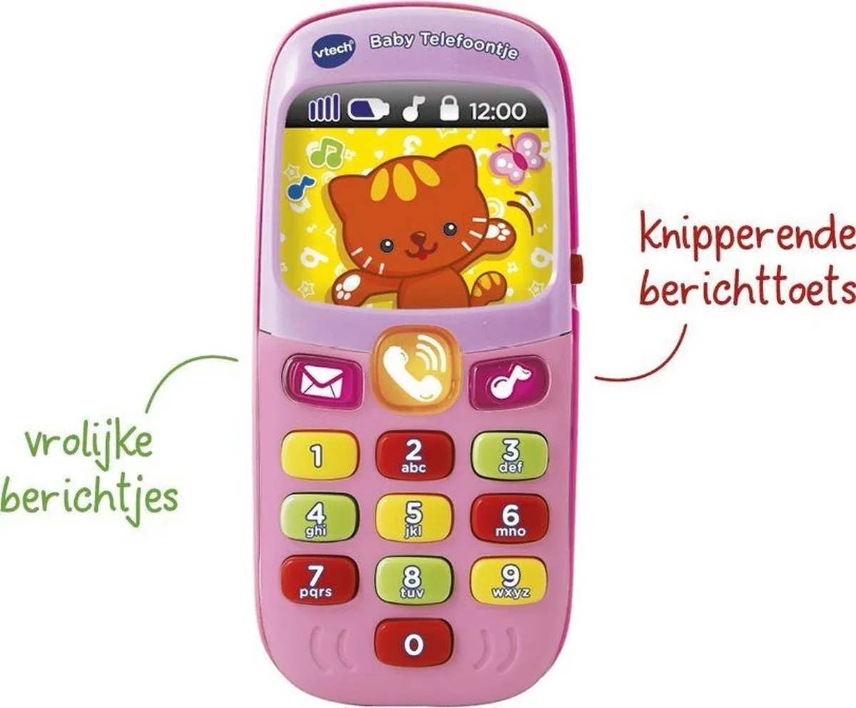 VTech Baby Interactieve Speelgoedtelefoon 80-138152 - Roze - afbeelding 6 van 6