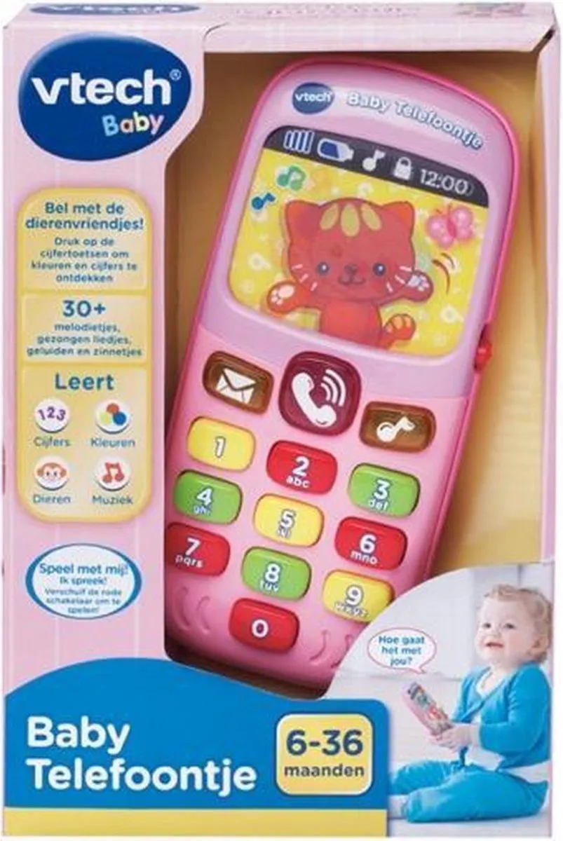 VTech Baby Telefoon Interactief Speelgoed - Educatief Speelgoedtelefoon - Cadeau - Roze