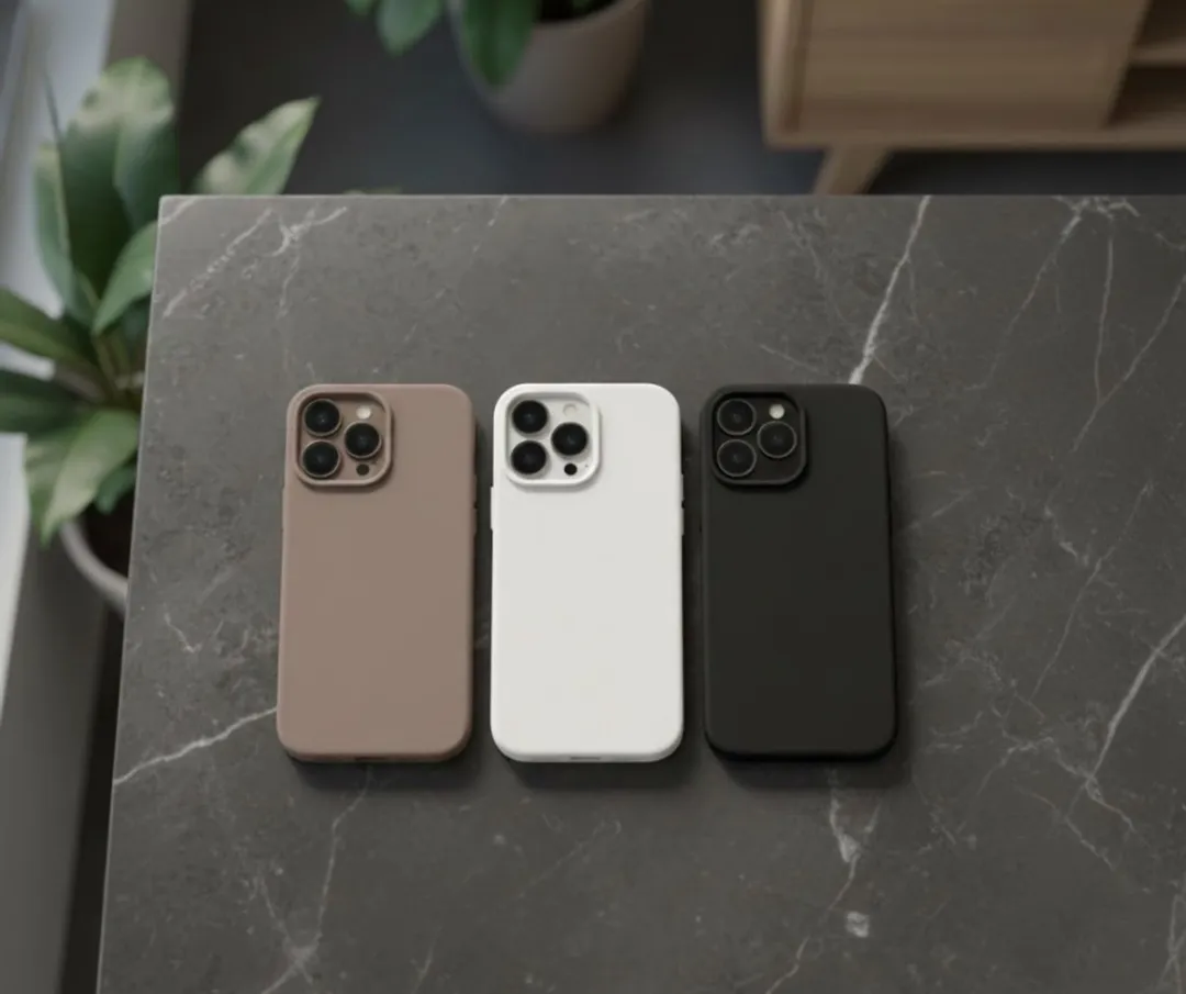 NUVEX iPhone 14 Pro Hoesje 3-delig - Zwart/Beige/Bruin