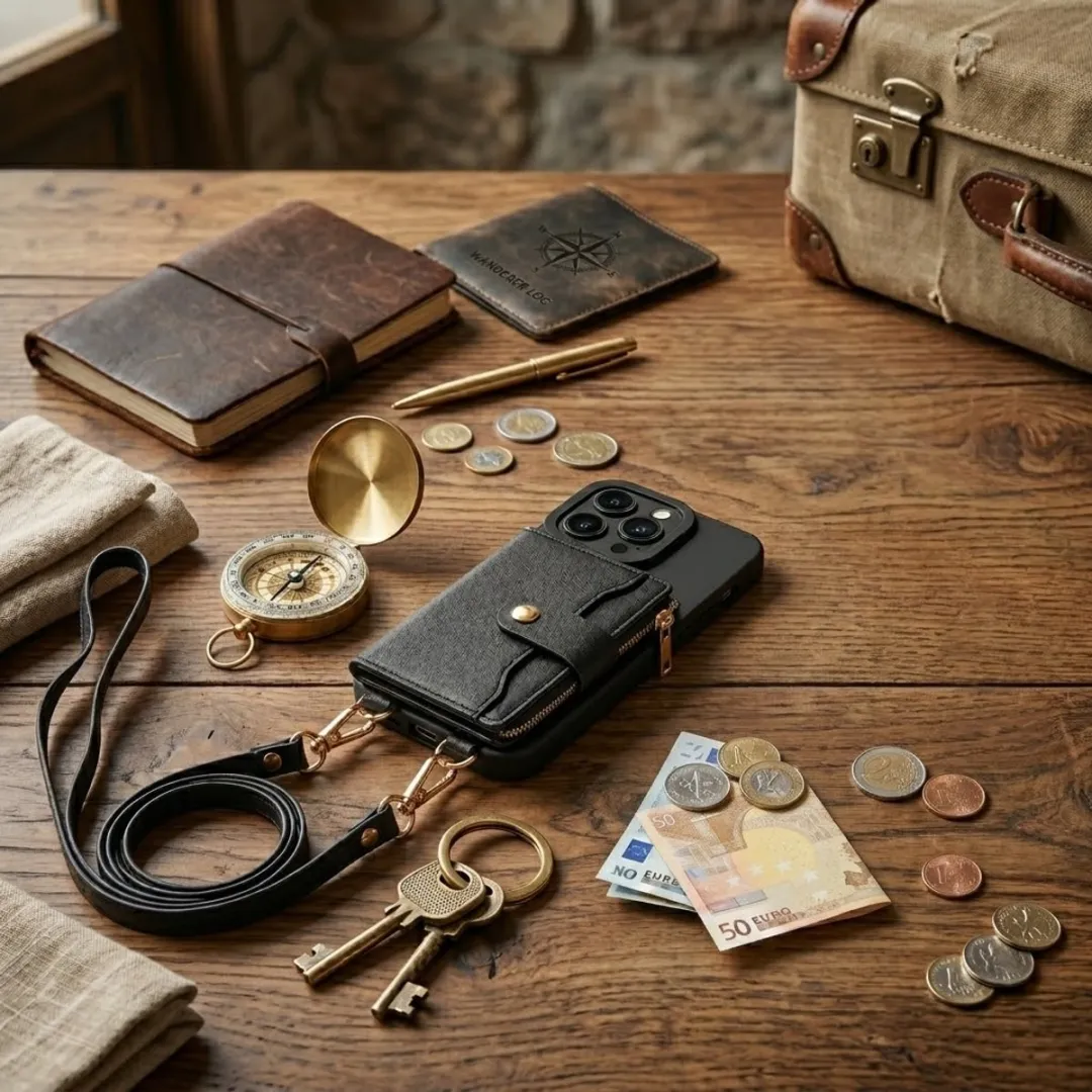 NUVEX iPhone 16 Pro Hoesje met Portemonnee - Zwart
