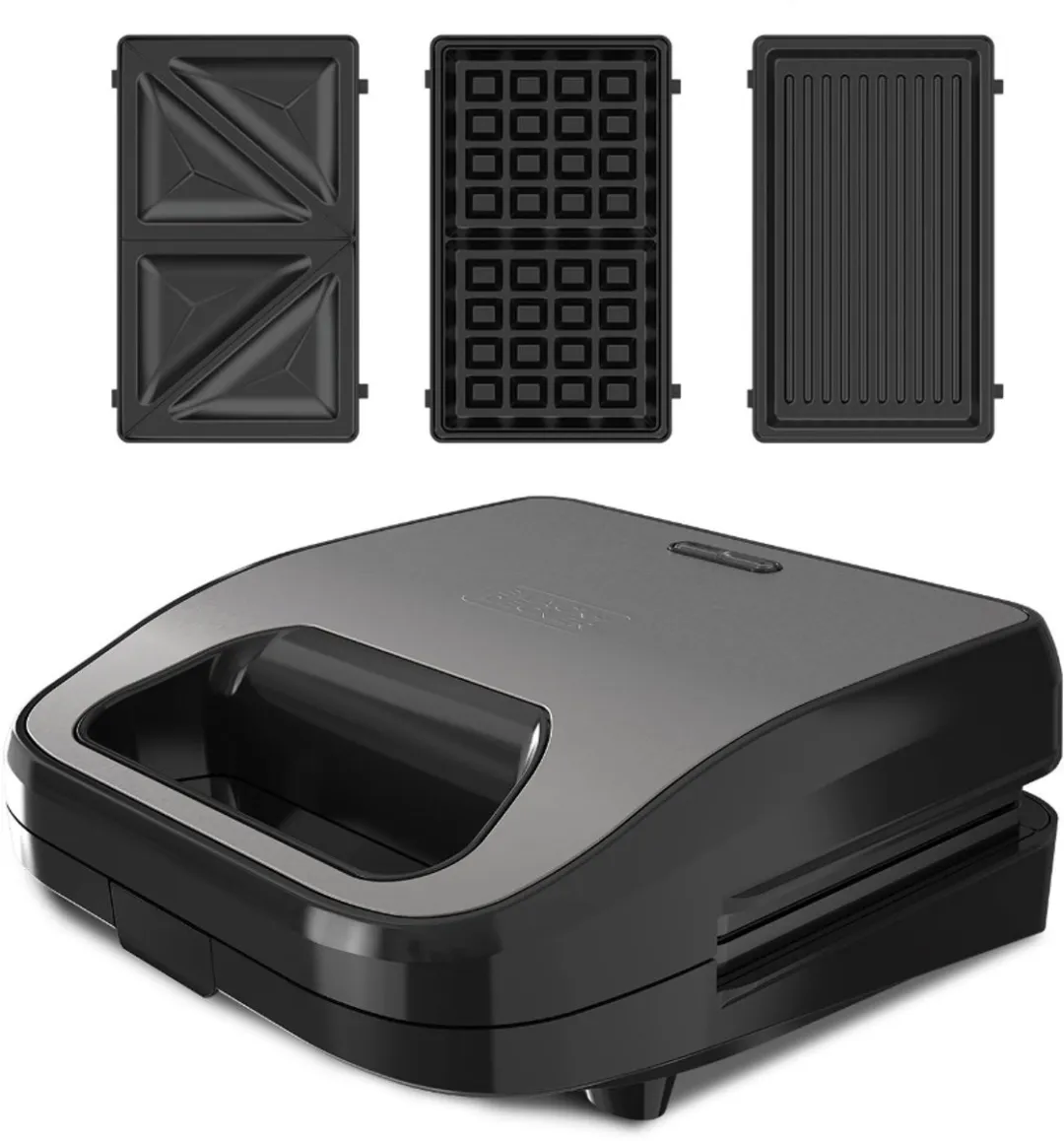 BLACK+DECKER BXSA754E Wafelijzer & Tostiapparaat 750W