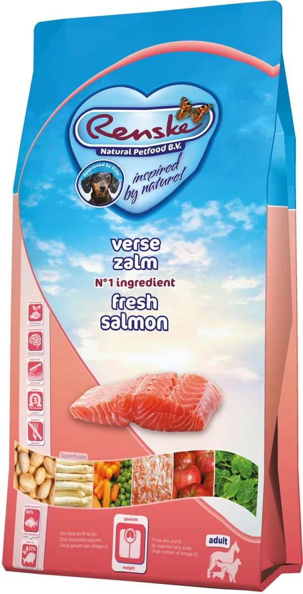 Renske Super Premium Zalm Graanvrij 12kg Hondvoer