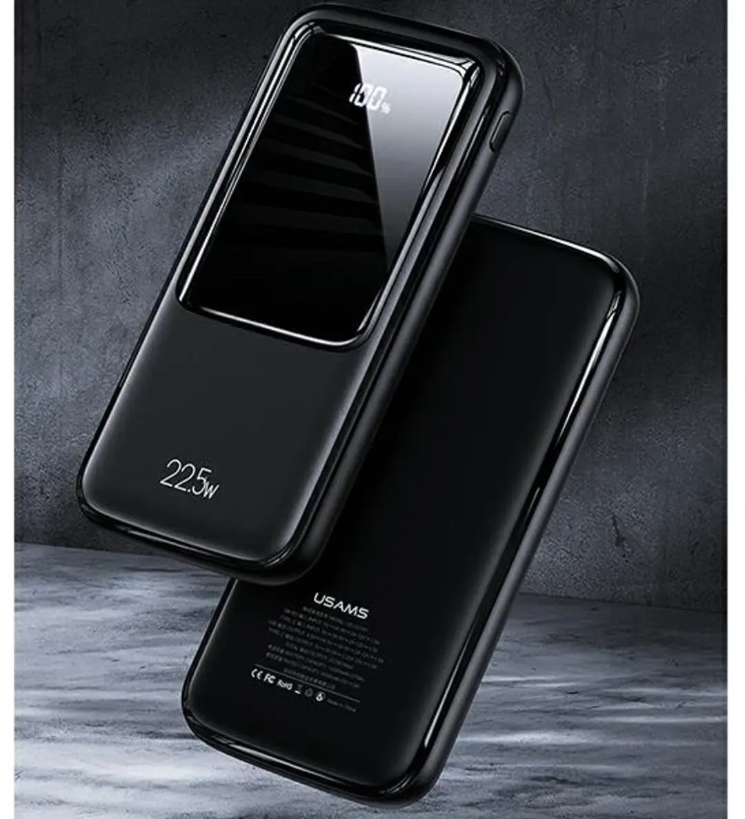 USAMS PB58 Powerbank 10000mAh 22,5W - Zwart - afbeelding 4 van 6