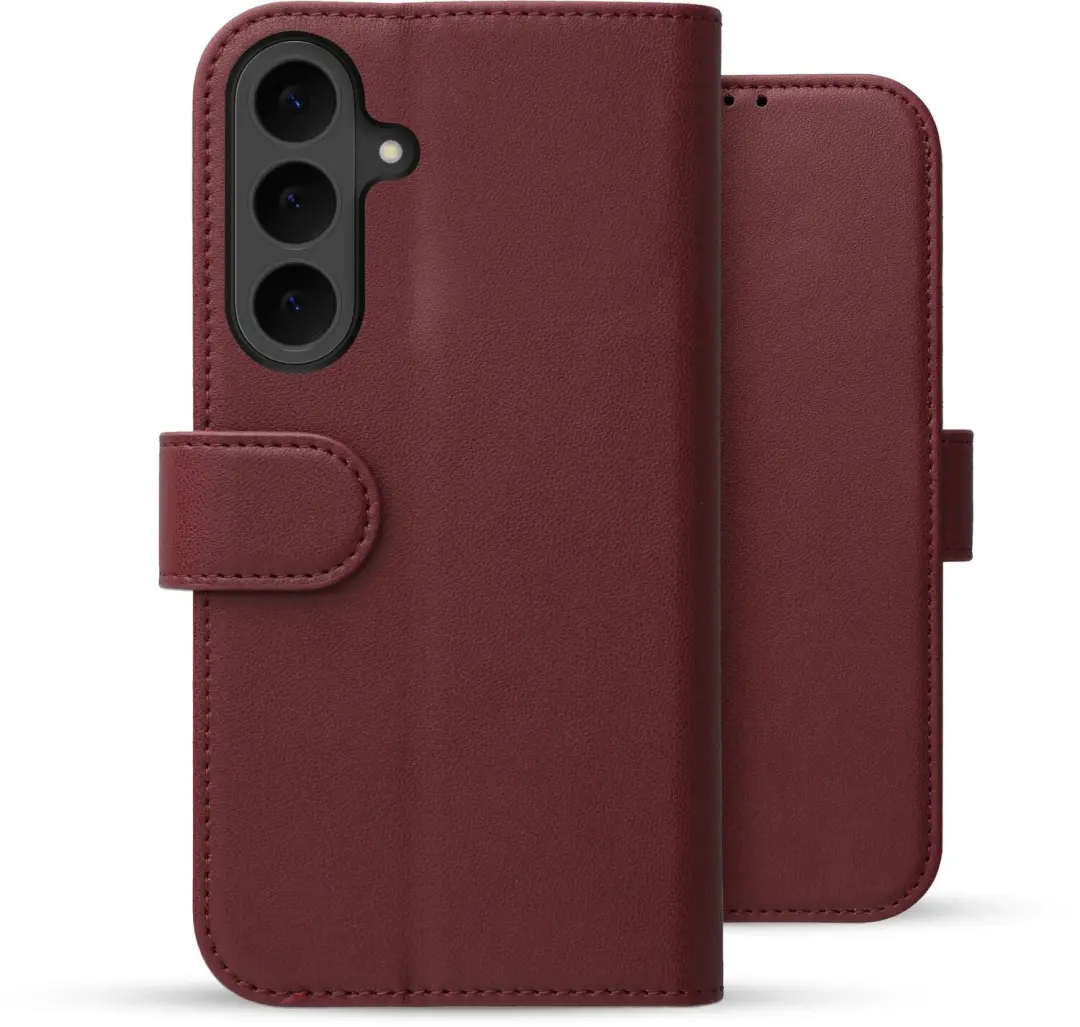 Rosso Element Modern Hoesje Samsung Galaxy S26 FE - Book Case Portemonnee - Burgundy - afbeelding 2 van 6