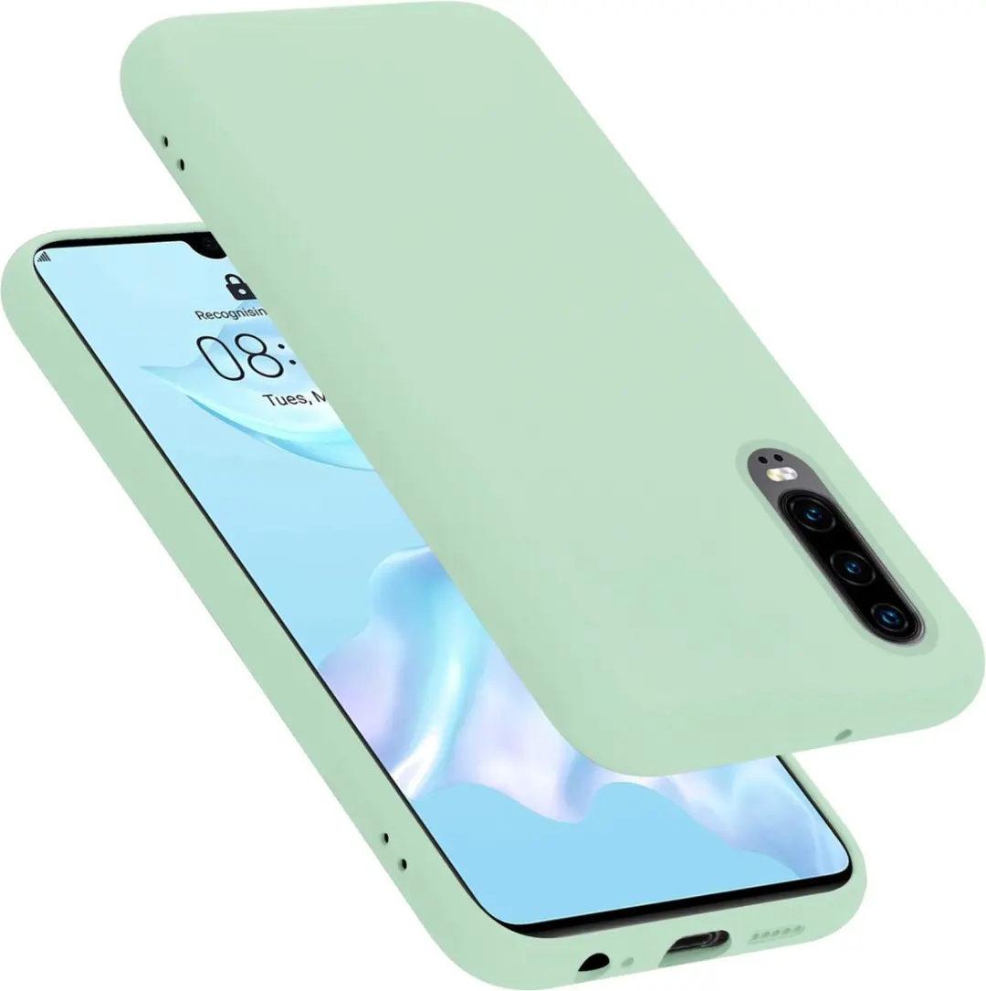 Cadorabo Hoesje geschikt voor Huawei P30 in LIQUID LICHT GROEN