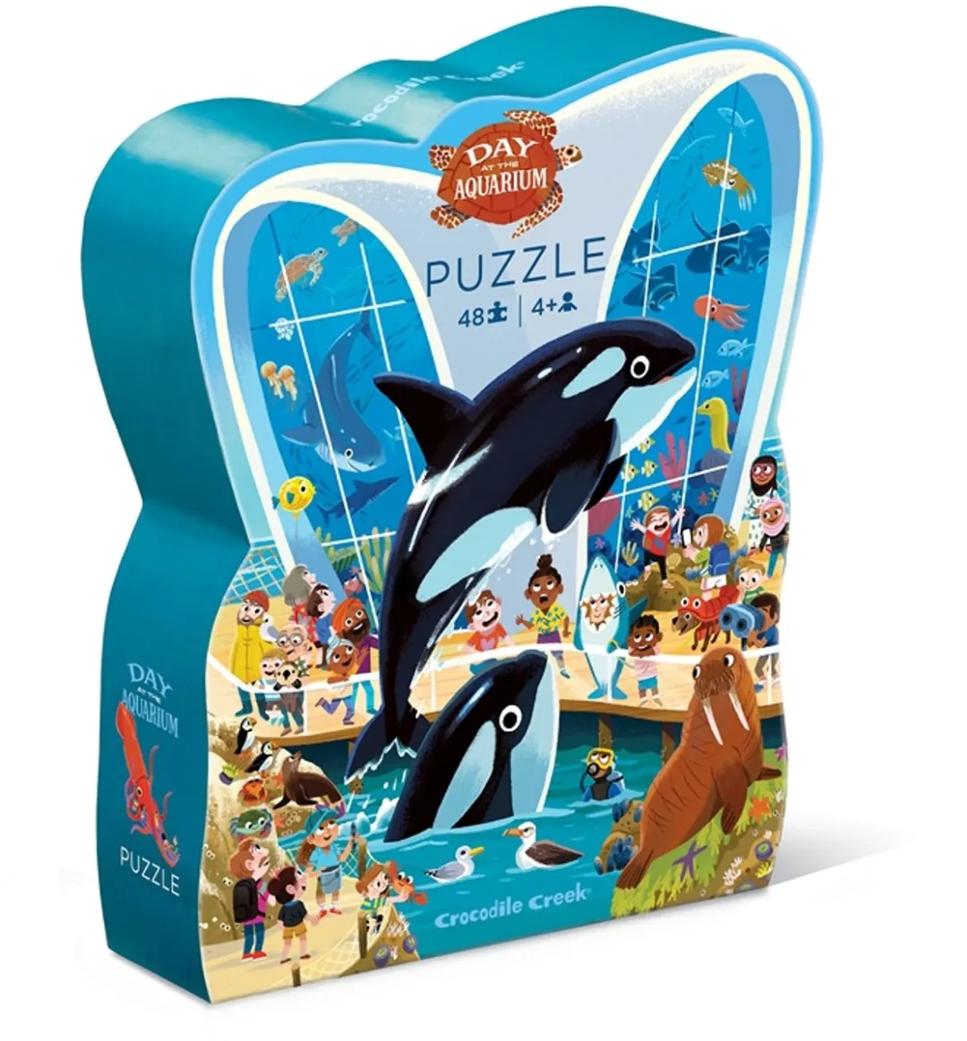 Crocodile Creek Grote Zeedieren Vloerpuzzel 48 Stuks - Aqua