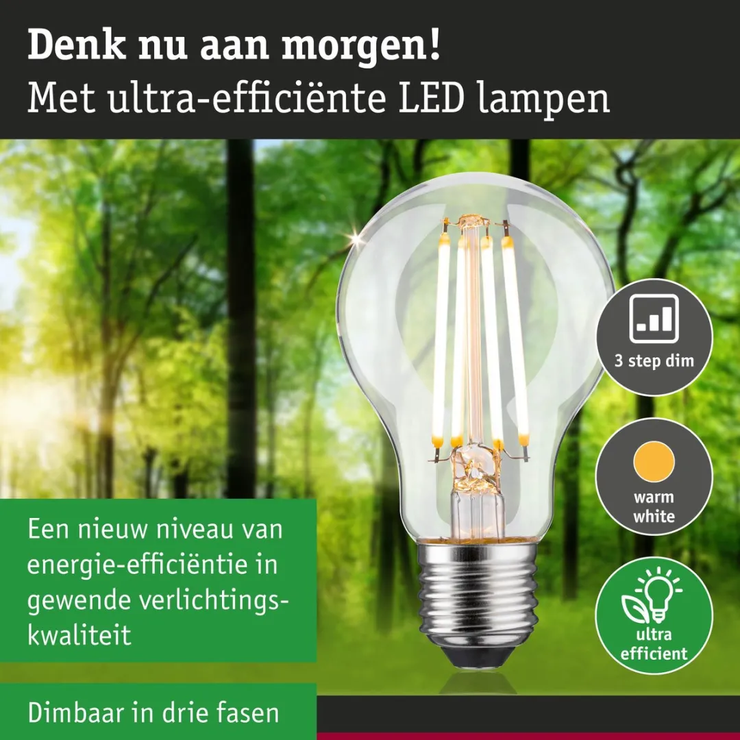 Paulmann Eco-Line LED-gloeilamp E27 5,7W 1055lm 3000K - Helder - afbeelding 6 van 6