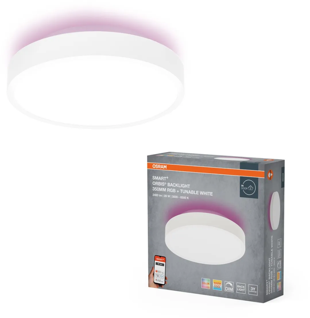 Osram SMART+ WiFi Orbis Backlight LED Wandlamp 350mm - 28W 1400lm RGBW