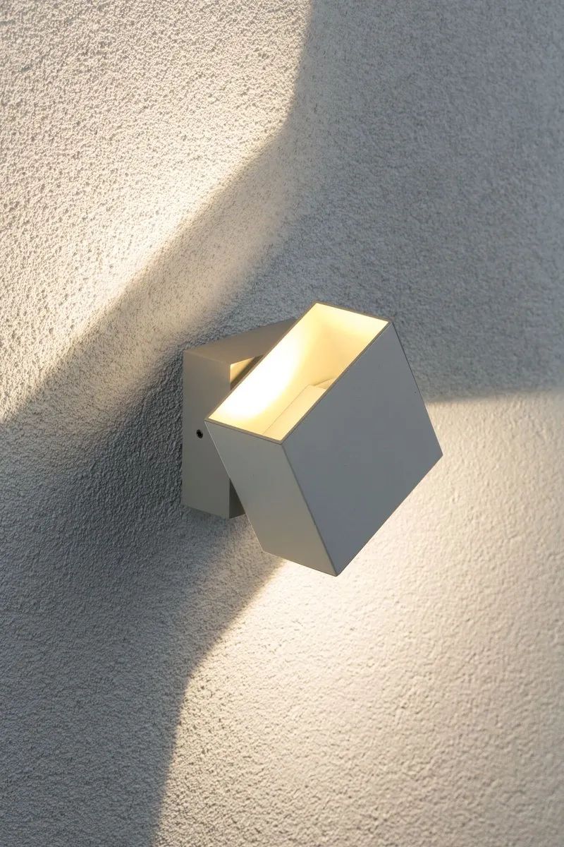 Paulmann LED Wandlamp Cybo IP65 2x3,5W 2700K - Wit Aluminium - afbeelding 6 van 6