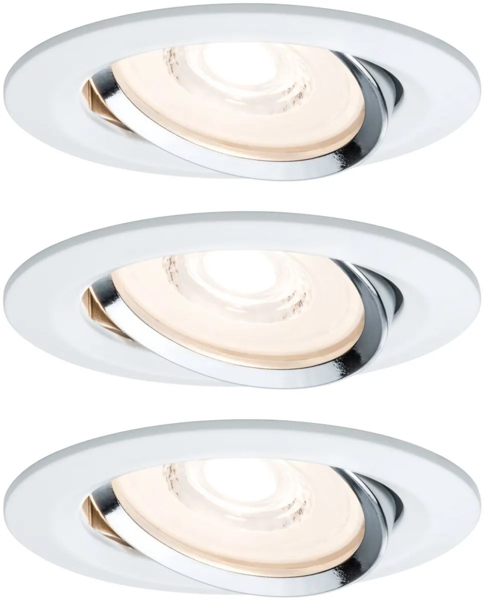 Paulmann Coin Basisset LED-inbouwlamp 3x6,8W 463lm 2700K