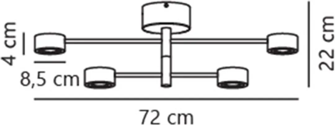 Nordlux Clyde Flex 4 Rail-Spot Moodmaker 3 Step Dimmable - Zwart