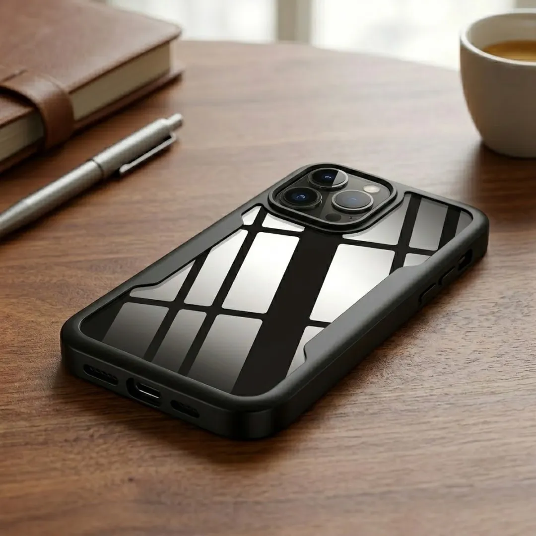 NUVEX iPhone 16 Pro Hoesje - Zwart Transparant