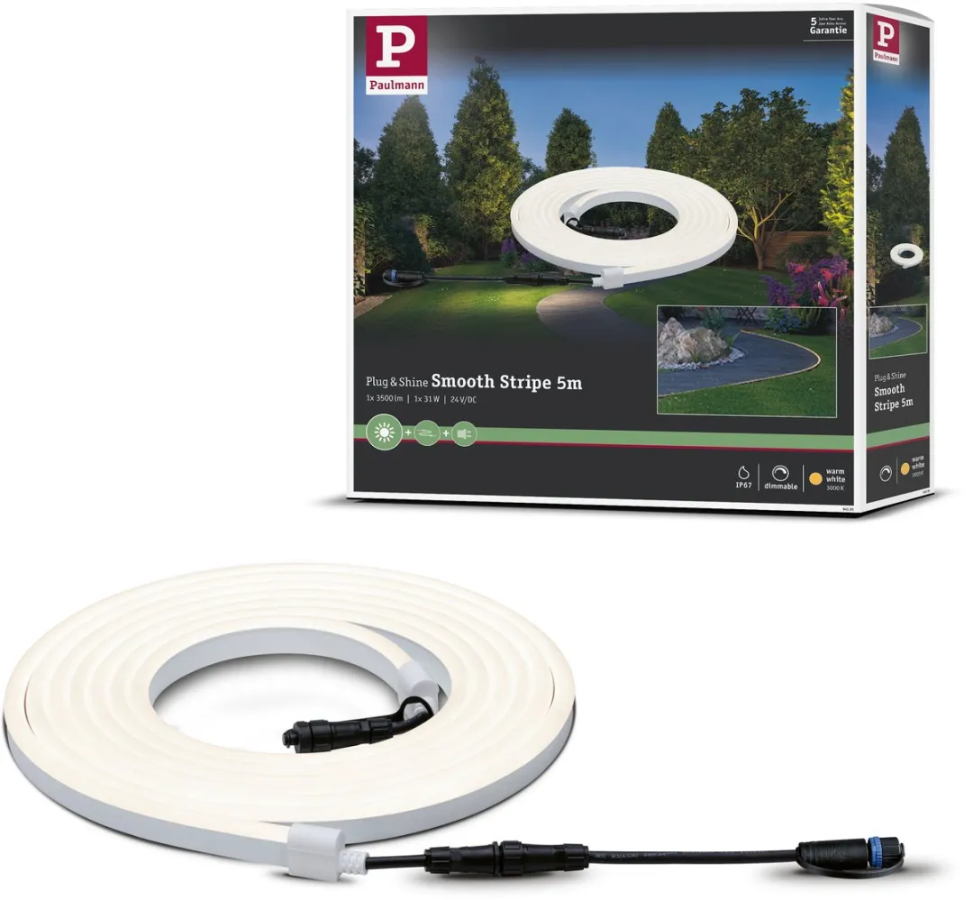 Paulmann Plug & Shine LED Strip 5m IP67 - 31W 2500lm 3000K