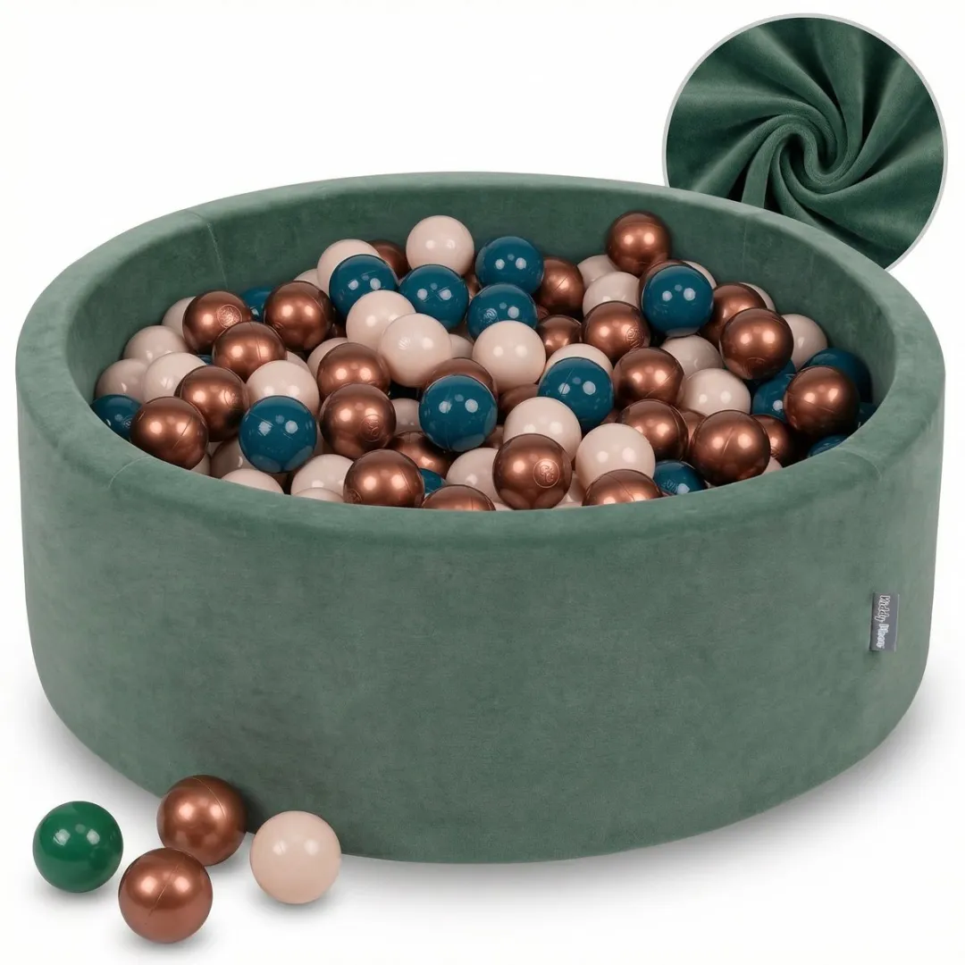 KiddyMoon Fluwelen Ballenbad 90x30cm