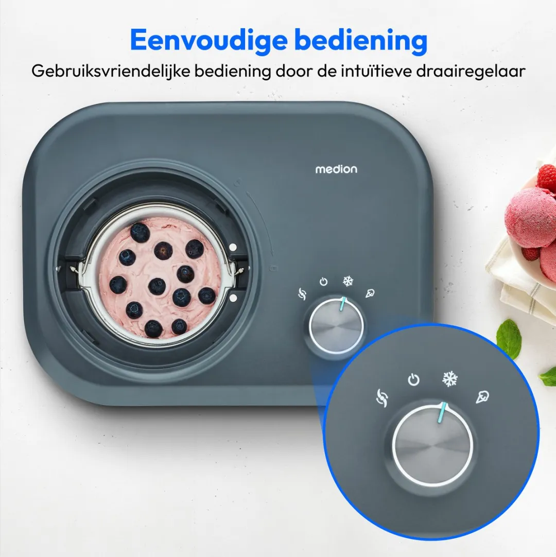 Medion MD10169 IJsmachine - 1L - Blauw