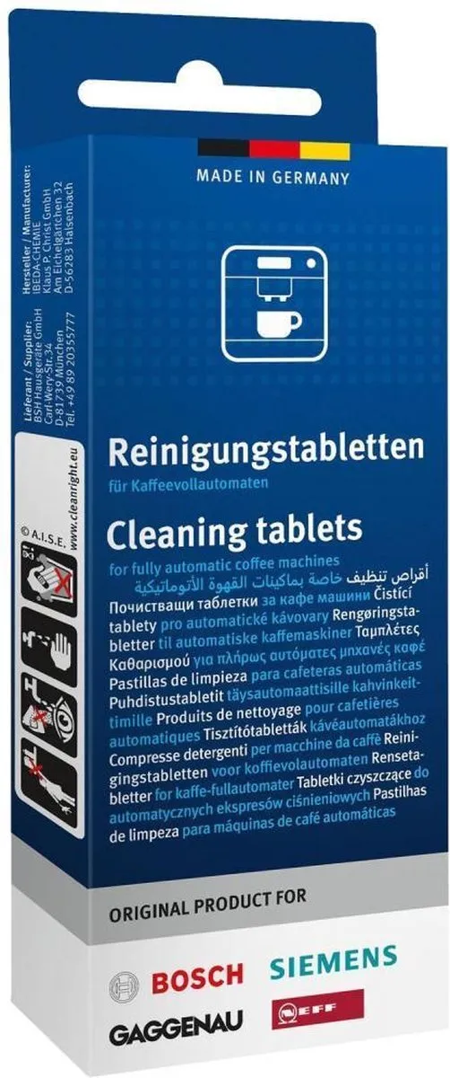 Neff Reinigingstabletten 00312502 - 10 Stuks - 2.2ml