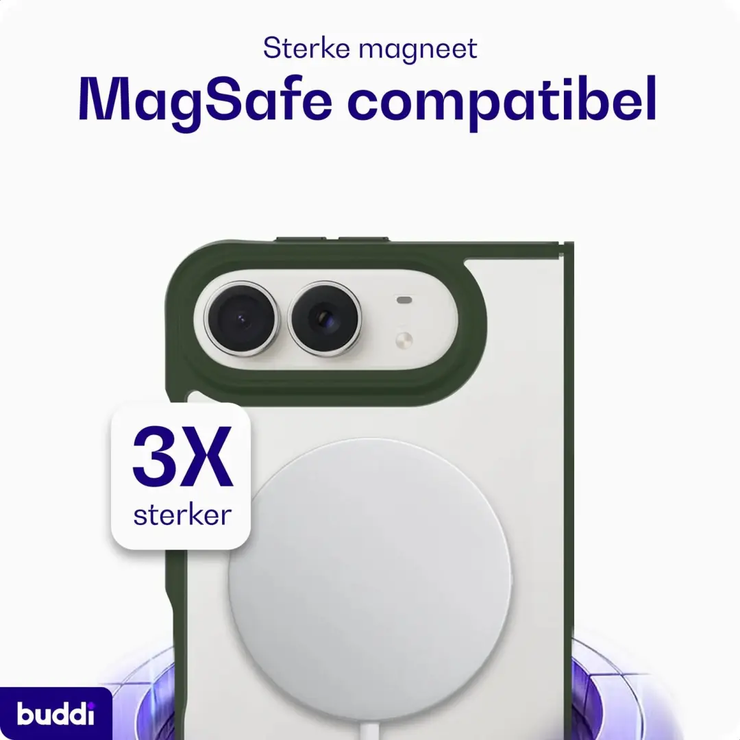 Buddi Hybrid Hoesje iPhone Duo MagSafe - Groen - afbeelding 6 van 6