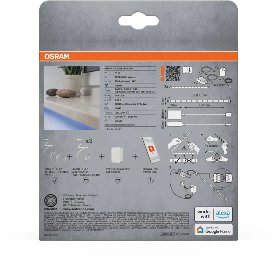 Osram Smart+ ZB Flex RGBW LED Strip 11W - 700lm - ZigBee